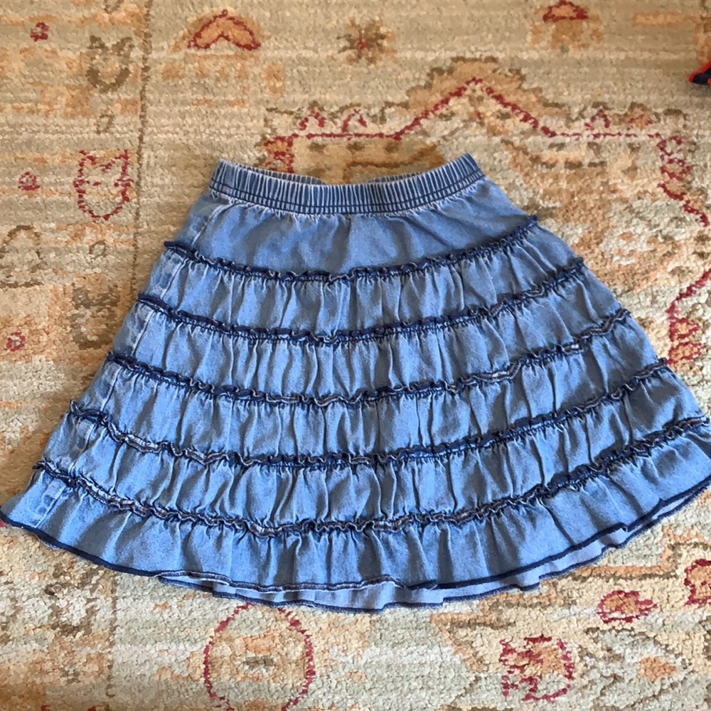 HannaAndersson girls denim skirt 4t (size 100)